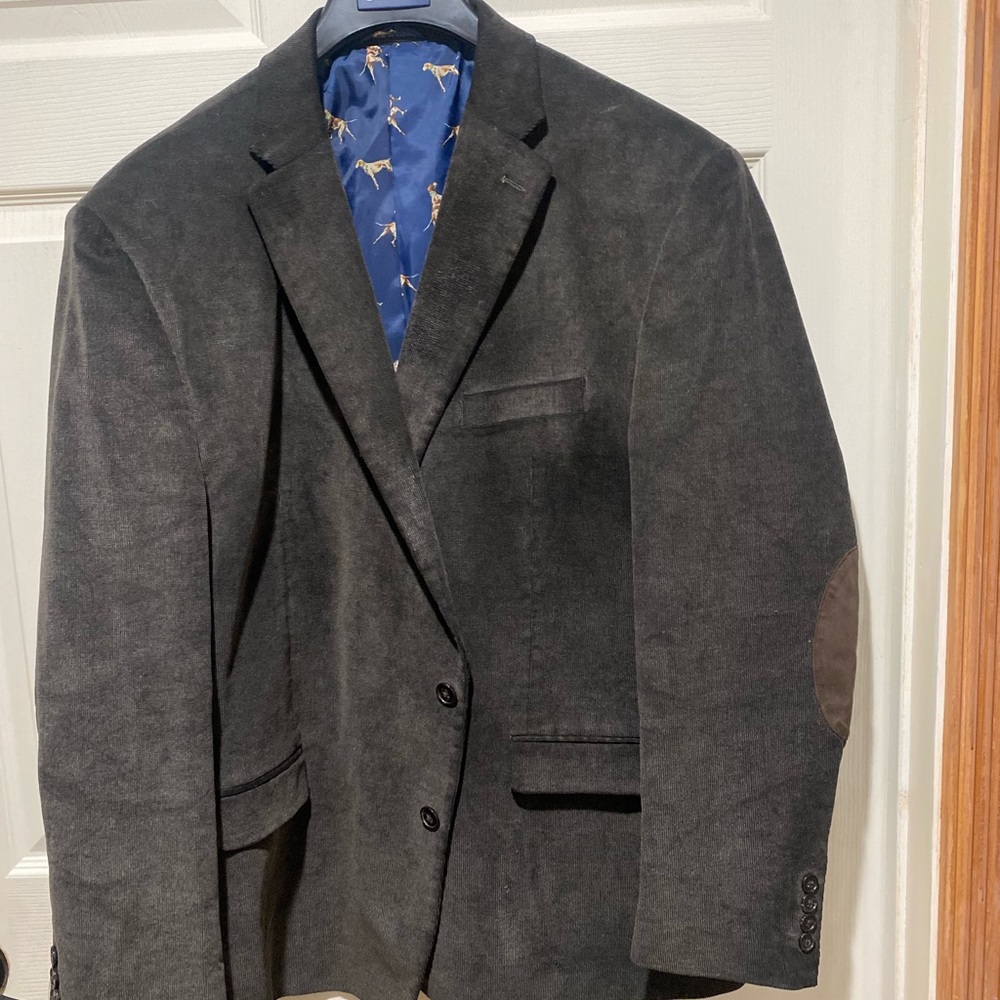 Chaps dark gray colored corduroy coat size 48